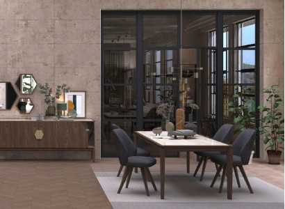 Dining room kitchen table luxury solid wood furniture modern furnishing furniture